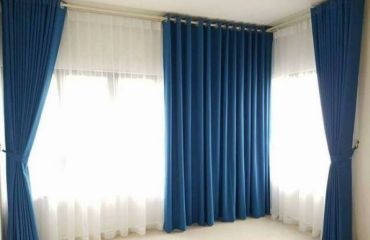 Mẫu rèm cửa sổ màu xanh da trời nhập khẩu từ Hàn Quốc giá rẻ tại Hà Nội  